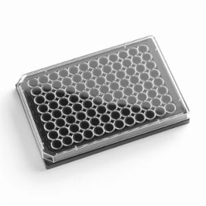 Porvair Sciences 96 Well 350 µl Black, Clear F bottom assay plate TC Treated With Lid 215006