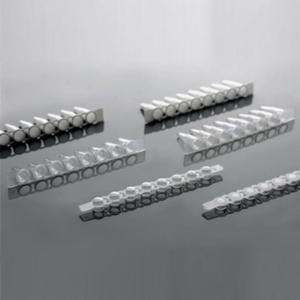 Wuxi Nest 0.2 mL PCR 8-strip Tubes, With Flat caps, Clear, 12/bag,120/pk, 1200/cs 404001