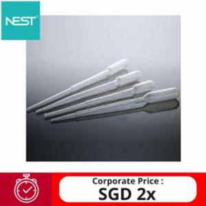 Wuxi Nest 2 mL Pasteur Pipette, Individually Wrapped. Sterile, 500/pk, 2000/cs 318112