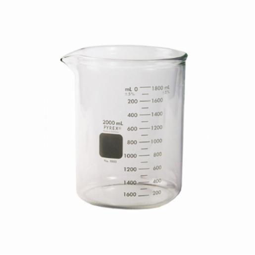 Pyrex G2 Corning PYREX Heavy Duty Griffin 2L Beaker, Double Scale, Graduated ...