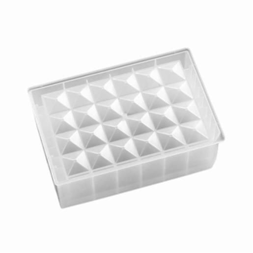 Porvair Sciences 24 square 10 ml well V bottom PP storage plate 360013