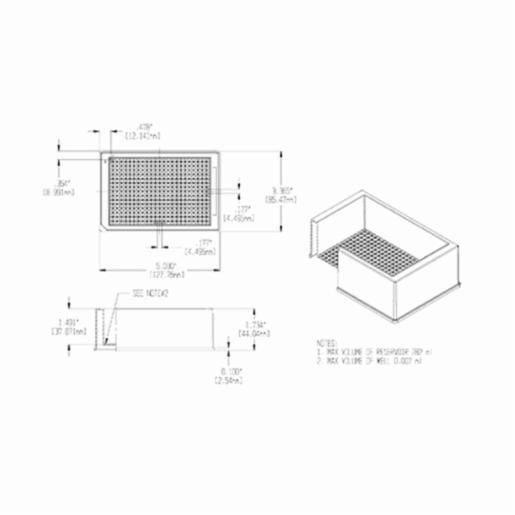 Porvair Sciences 282 ml  Reservoir plate: 384 V bottom 390007